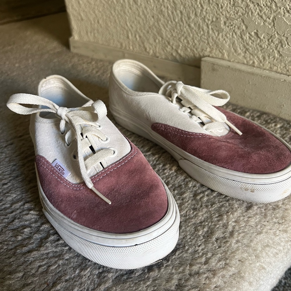 Vans women’s Mauve and White Sneakers